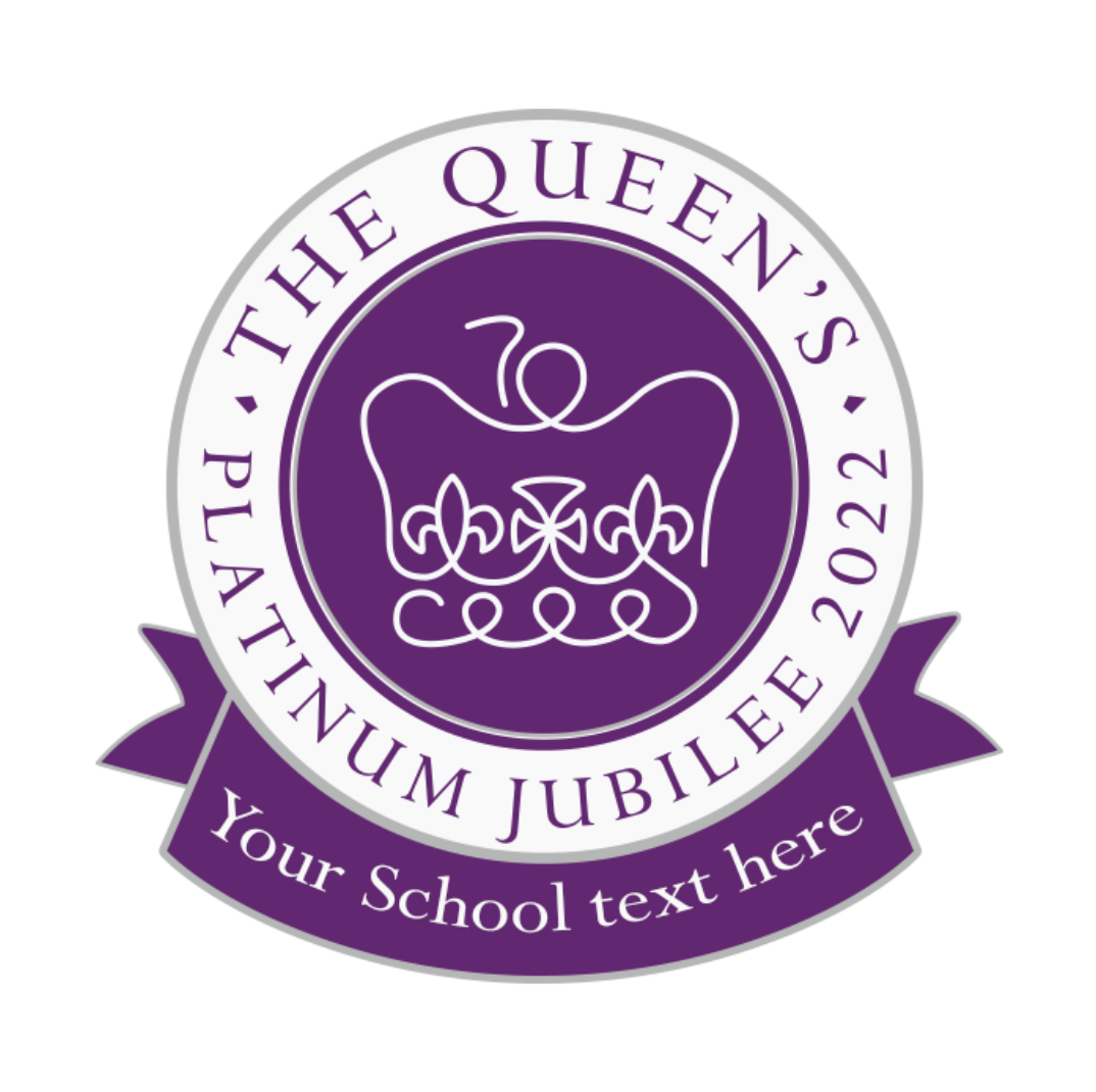 Queen's Jubilee Badge with text 2