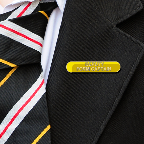 Yellow Bar Shaped Deputy Form Captain Badge
