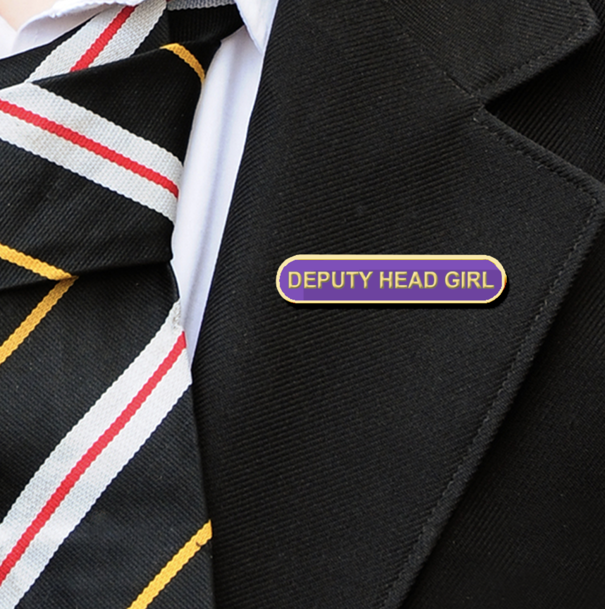 Purple Bar Shaped Deputy Head Girl Badge