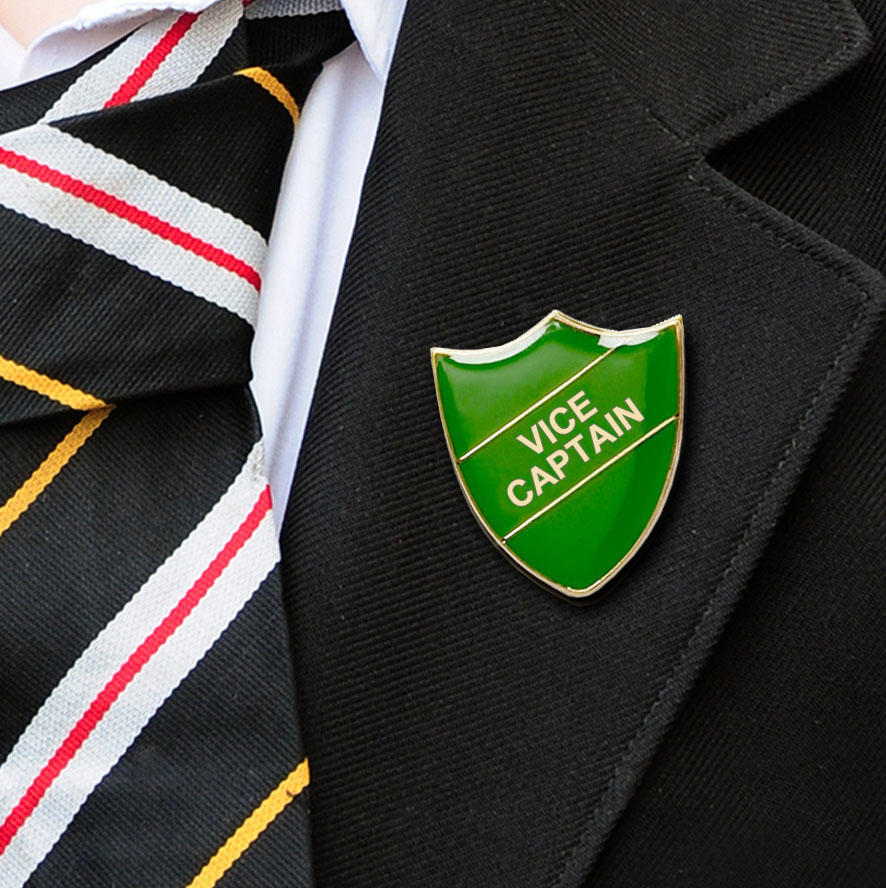 Green Shield Shaped Vice Captain Badge