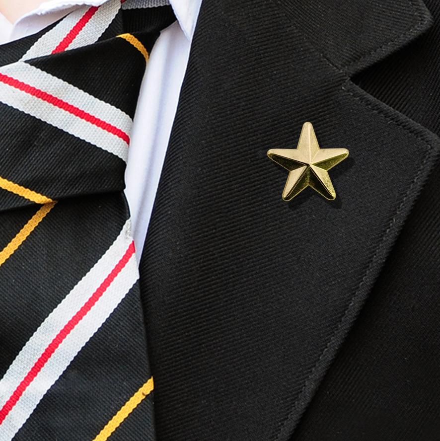 3D Gold Star Badge