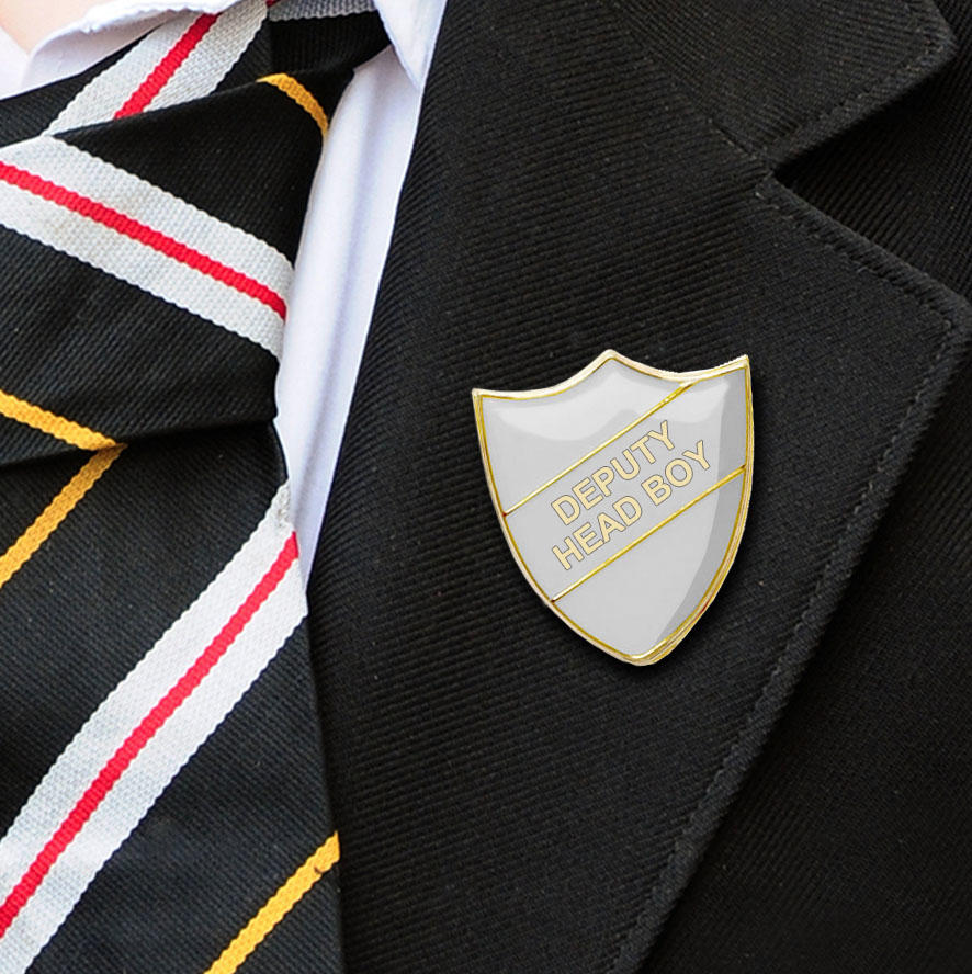 Deputy Head Boy School Badges white
