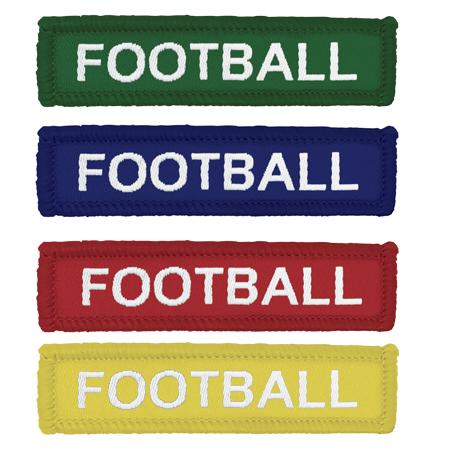 Coloured Woven Football Badges