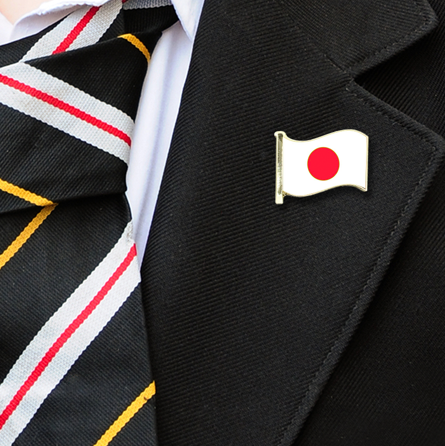 Japan Flag Badge on Lapelle