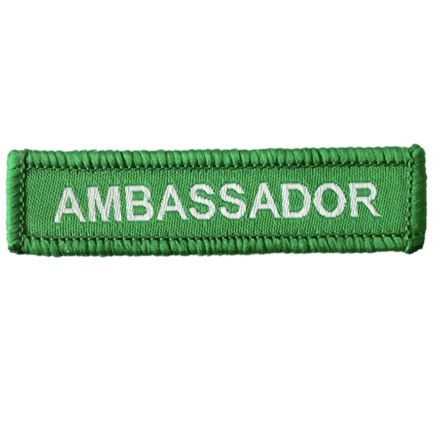 ambassador woven patches green