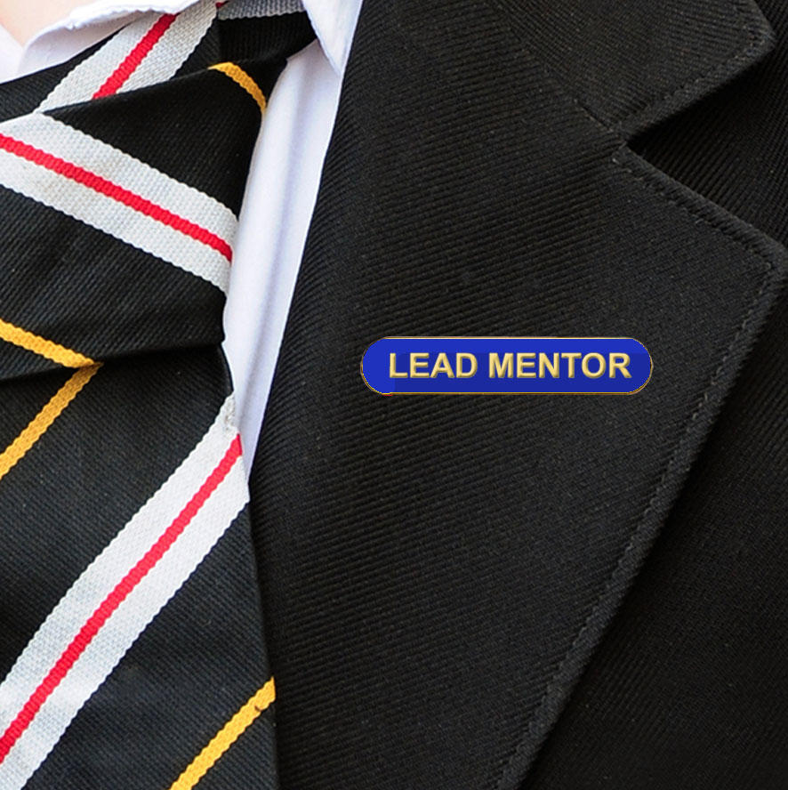 Blue Bar Shaped Lead Mentor Badge