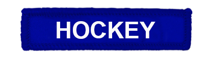 HOCKEY WOVEN PATCHES BLUE