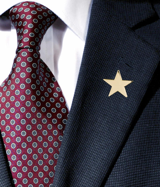 Gold Flat Star Badge