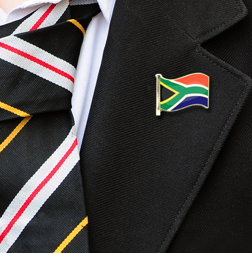South Africa Flag Badge on Lapelle