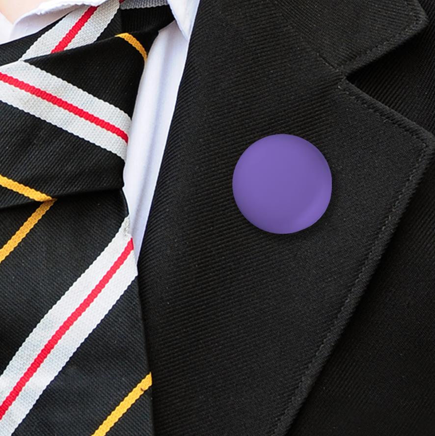 Plastic Button Badges Purple