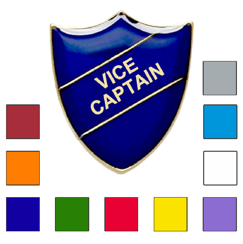 Coloured Shield Shaped Vice Captain Badges