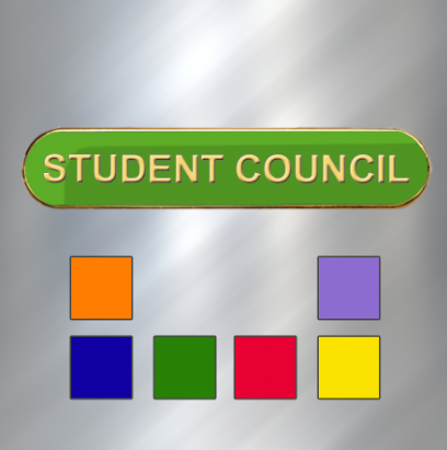Coloured Bar Shaped Student Council Badges