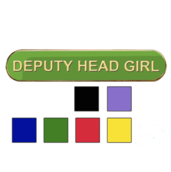Coloured Bar Shaped Deputy Head Girl Badges