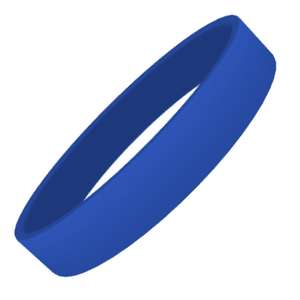 Blue Plain Silicon Wristband