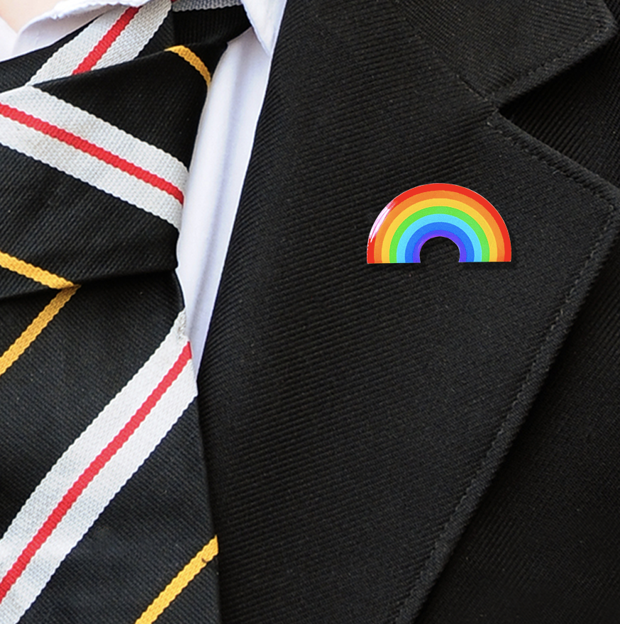 Rainbow badge on blazer