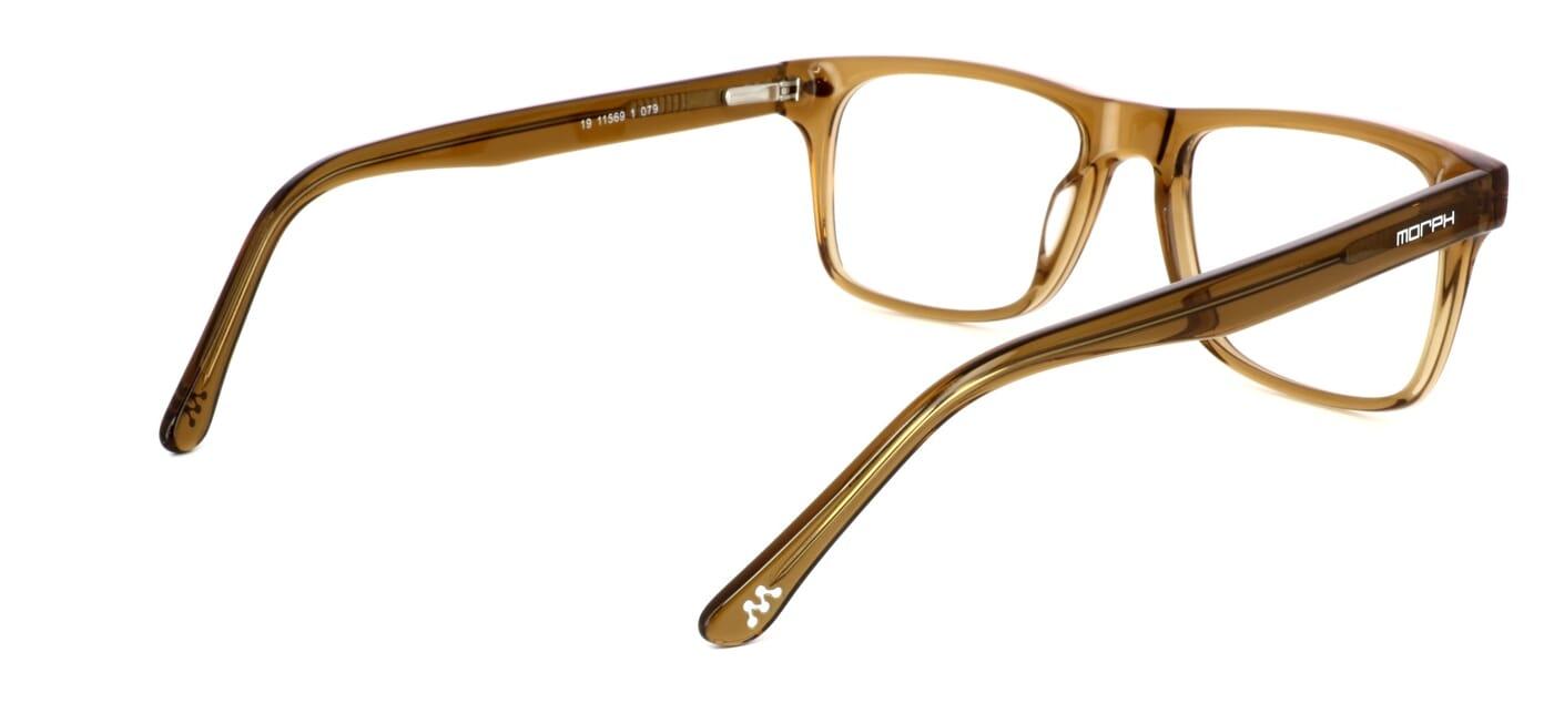 Galloway is a gents acetate rectangular lens shaped frame here presented in crystal brown - image view 4