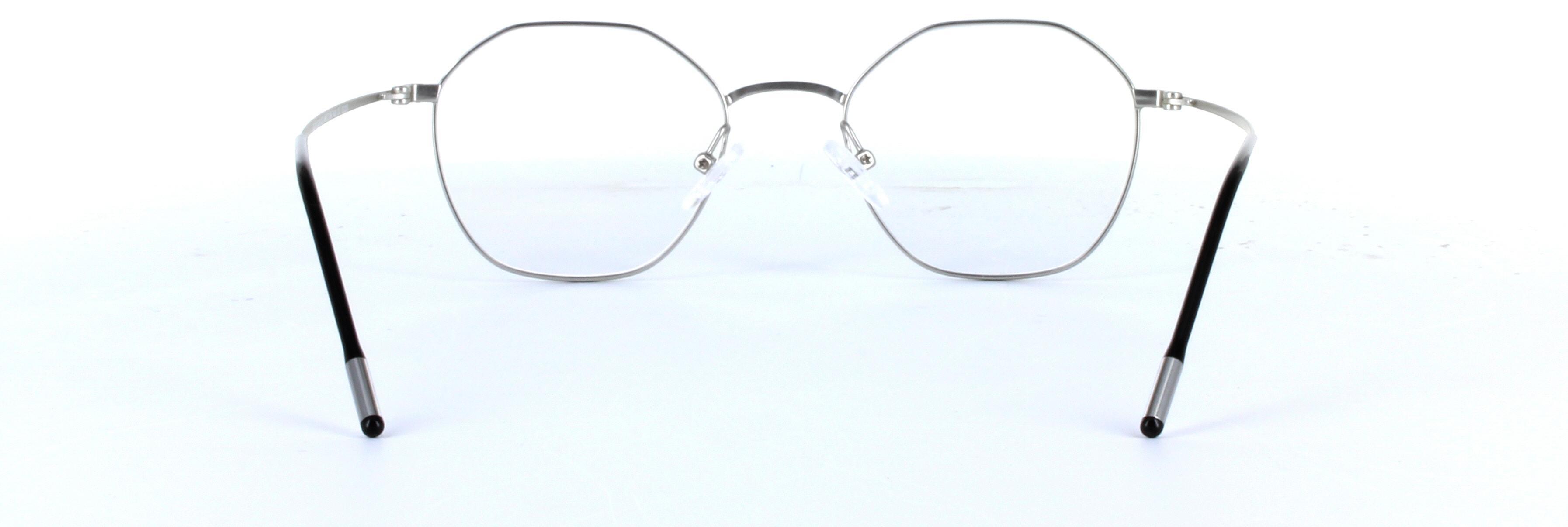 Maiver Silver and Black Full Rim Round Metal Glasses - Image View 3