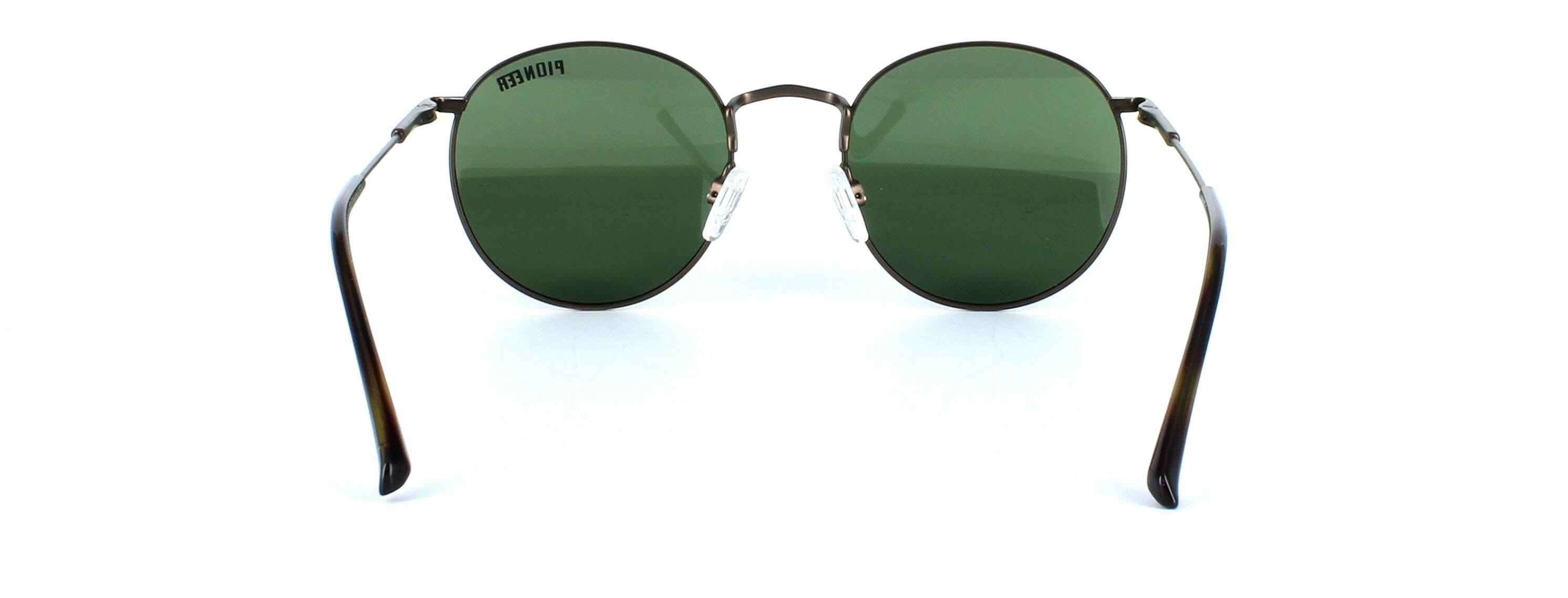 Olmeto - Round shaped pioneer prescription sunglasses - bronze - image view 3