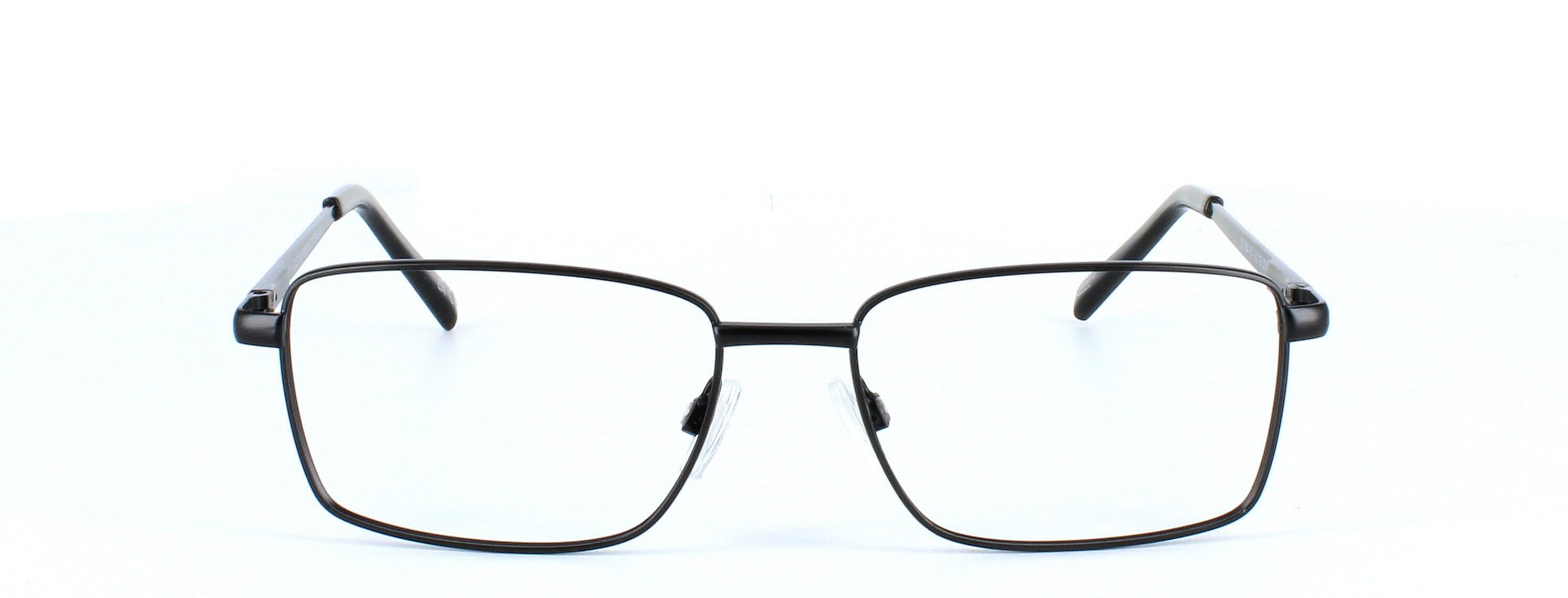 Tommy - Gent's full rim rectangular glasses frame here presented in matt black - image view 5