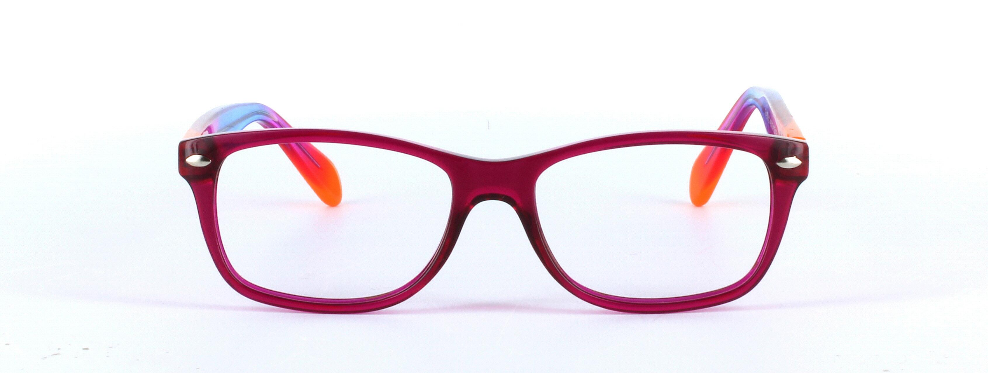 Liguria - Burgundy - Beautiful brightly coloured plastic frame for women - image view 2