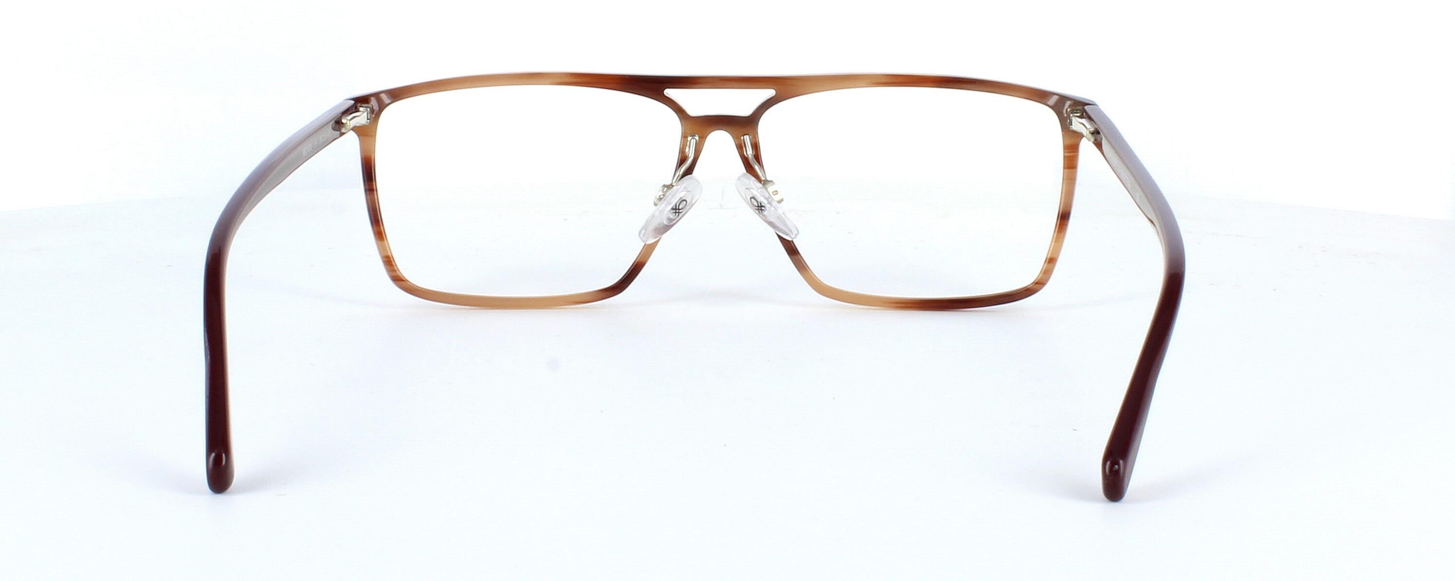 Benetton BE1O000 151 - Gents designer hand made acetate frame with tortoise face and brown arms - image view 3