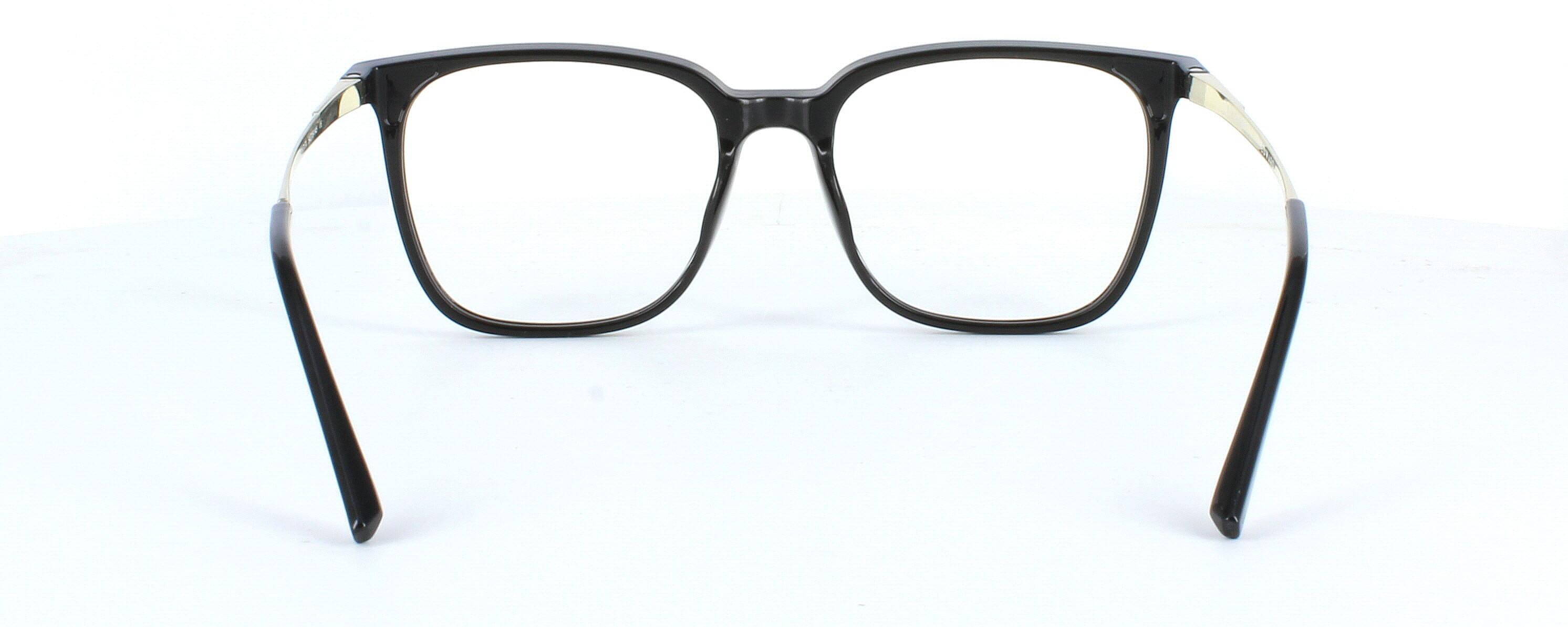 Edward Scotts ST6202 - Shiny black - Gent's acetate frame with square shaped lenses with silver titanium arms - image view 4