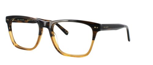 Ted Baker Chevy - Unisex brown horn rectangular shaped acetate glasses - image view 1