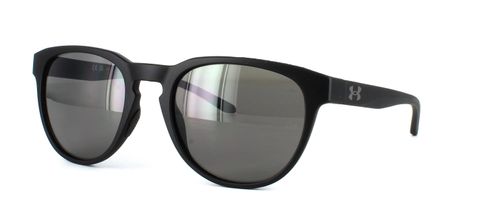 Ladies black, round shaped prescription sunglasses with choice of lenses with rubber covered nose pads and ear tips - image view 1