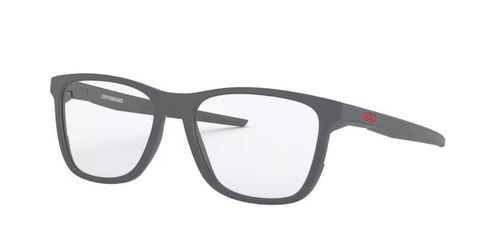 Oakley Centerboard 0OX8163 men's round plastic full rim optical frames in satin light steel with  hinges - image view 1