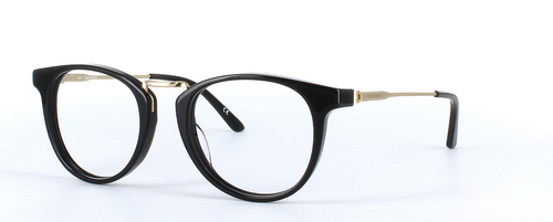 CK18721 - Ladies acetate frame in black with gold metal nose bridge - image 1