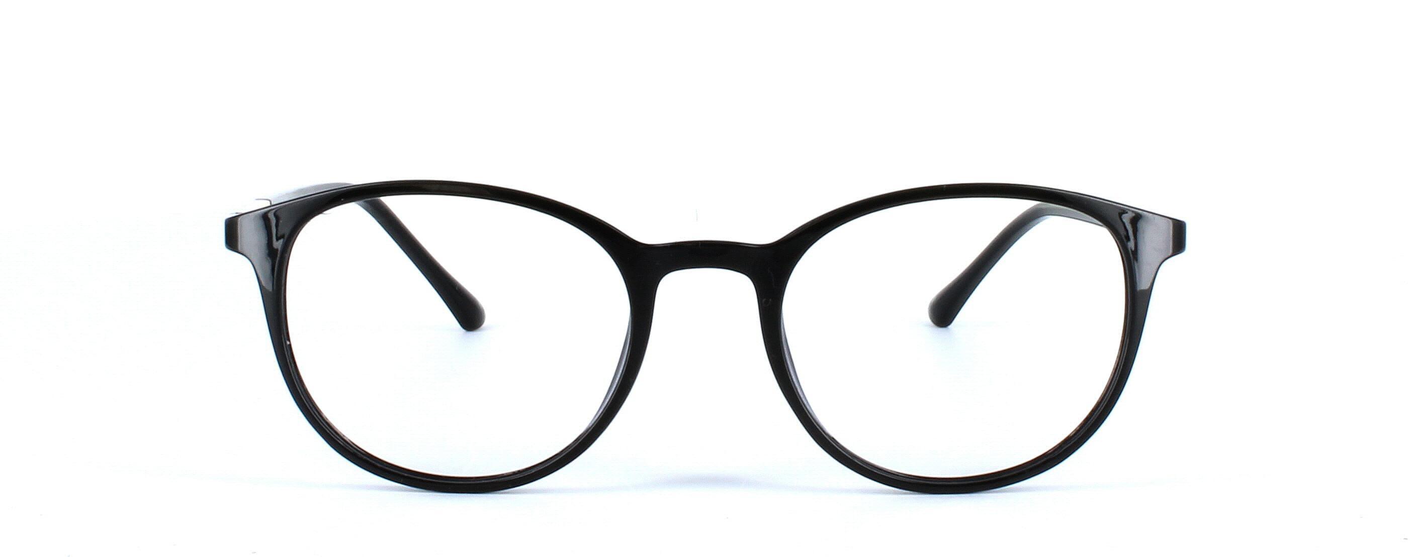 Mensa - Ladies black round shaped plastic glasses - image view 5