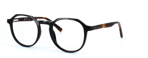 Neptune - Unisex black & tortoise round acetate frame - image view 1