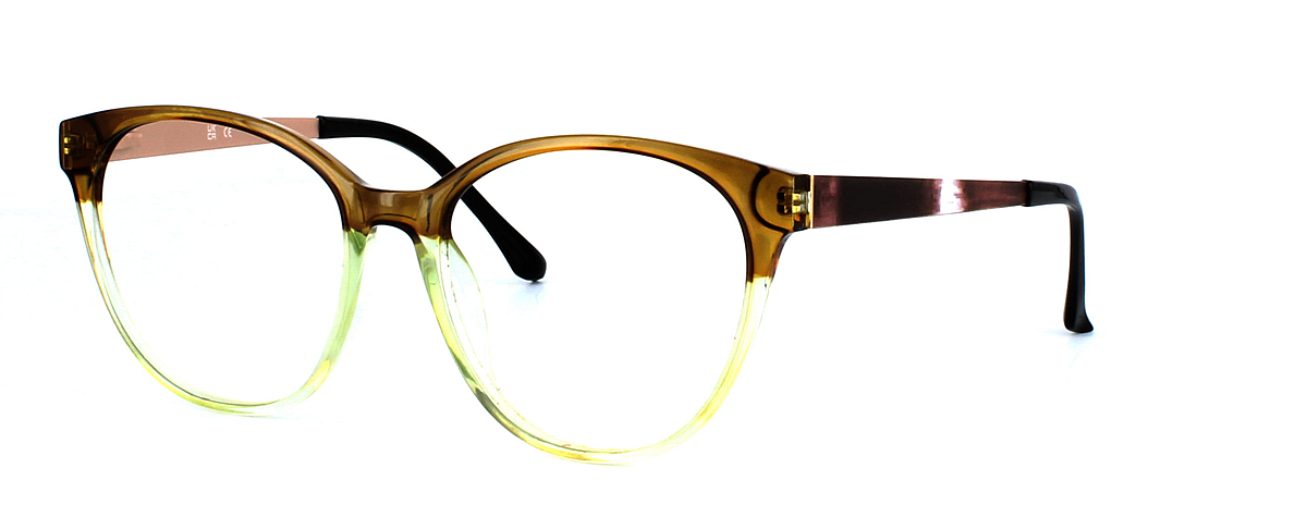 Chamaeleon - Ladies 2-tone plastic glasses - green & brown - image 1