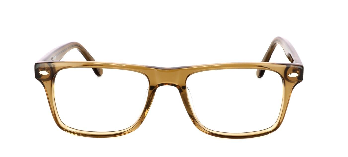 Galloway is a gents acetate rectangular lens shaped frame here presented in crystal brown - image view 5