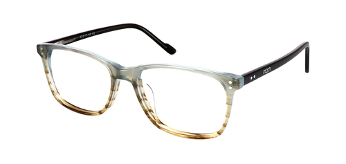 Zelah - unisex plastic glasses - shiny light brown stripe - image view 1