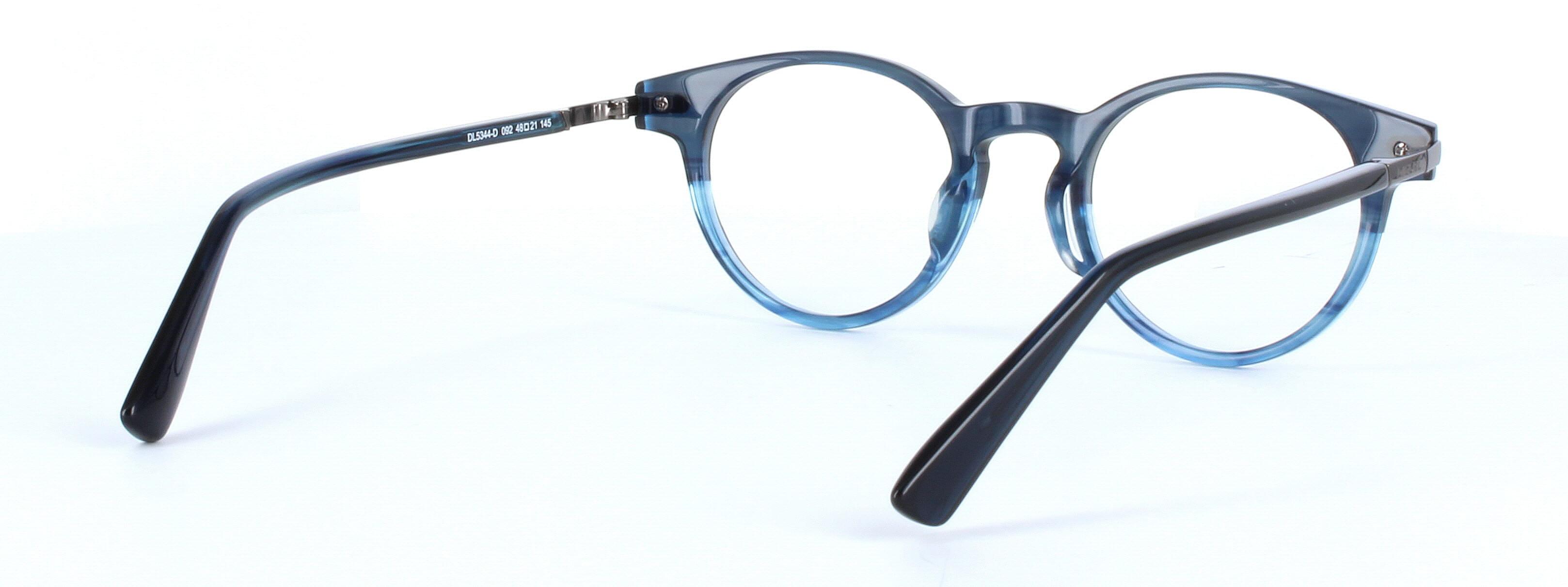 DIesel 5344 - Ladies round shaped designer glasses in blue stripe - image view 4