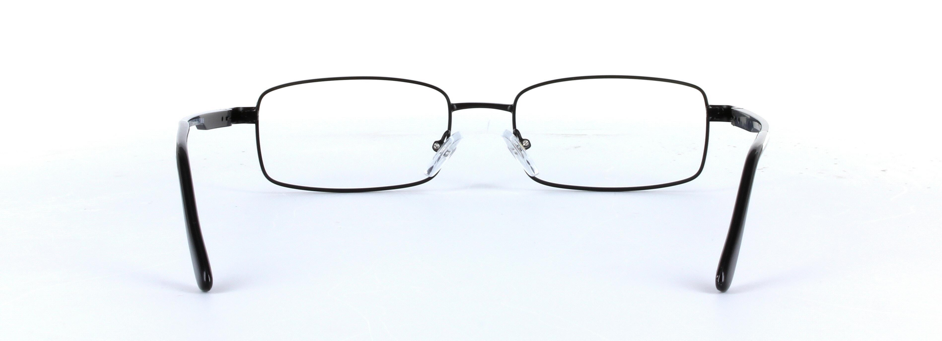 Kriston Black Full Rim Rectangular Metal Glasses - Image View 3