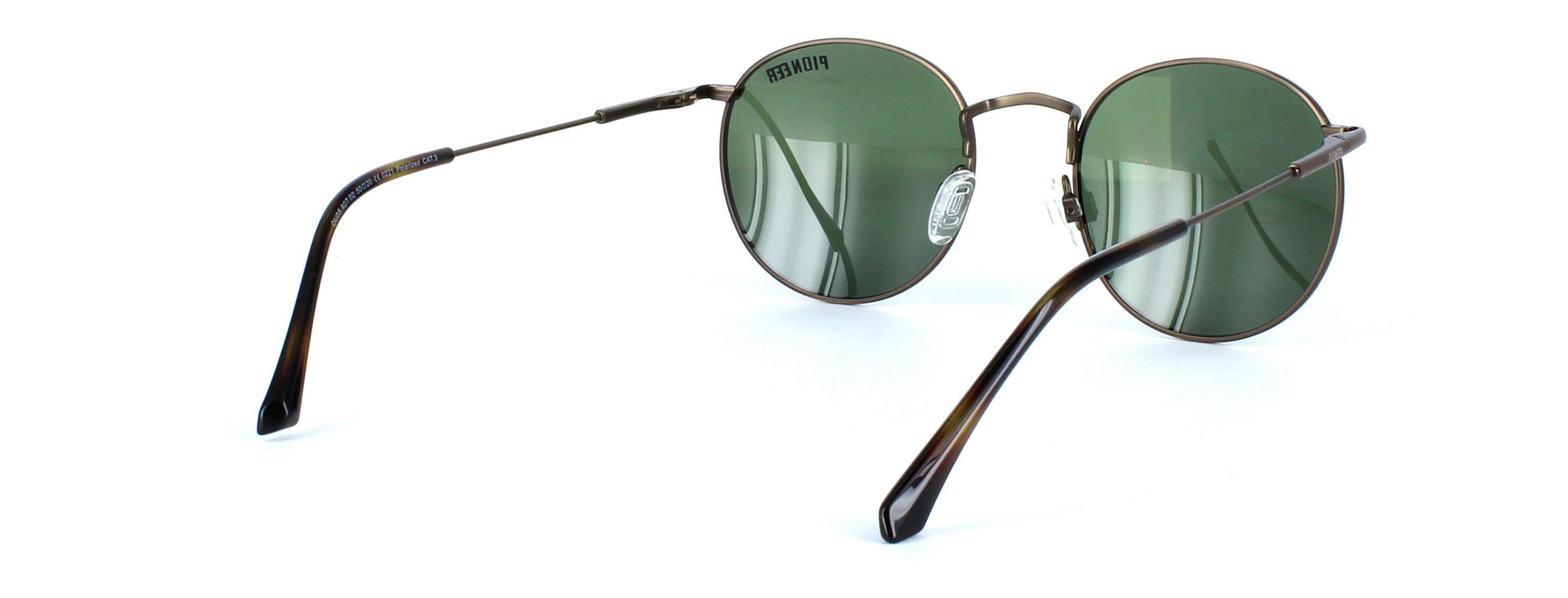 Olmeto - Round shaped pioneer prescription sunglasses - bronze - image view 4