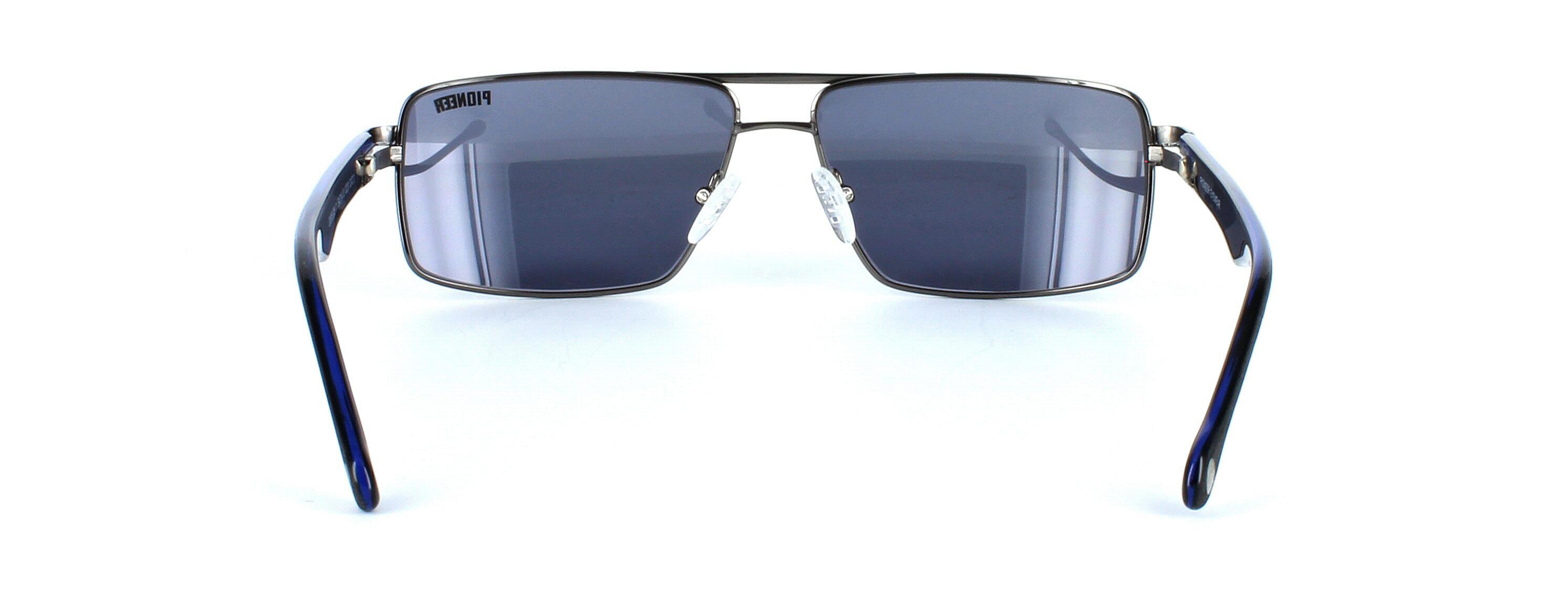 Odonata - Unisex aviator style prescription sunglasses in gunmetal - image view 3