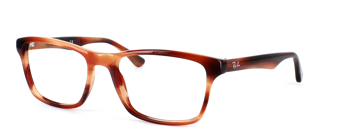 Unisex acetate glasses by Ray Ban. Model 5279 5774 - mottled brown - image view 1