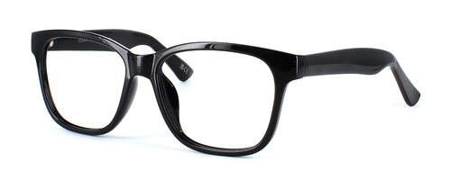 Lexington - Shiny black bold statement plastic glasses frame for men and women - image view 1