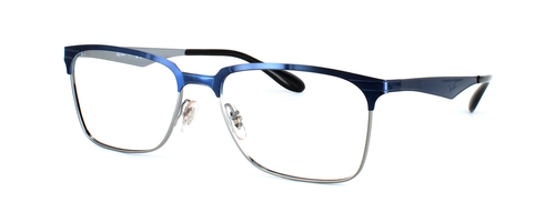 Ray Ban 6344 - Blue & Silver - Unisex full rim 2-tone metal glasses frame - image view 1