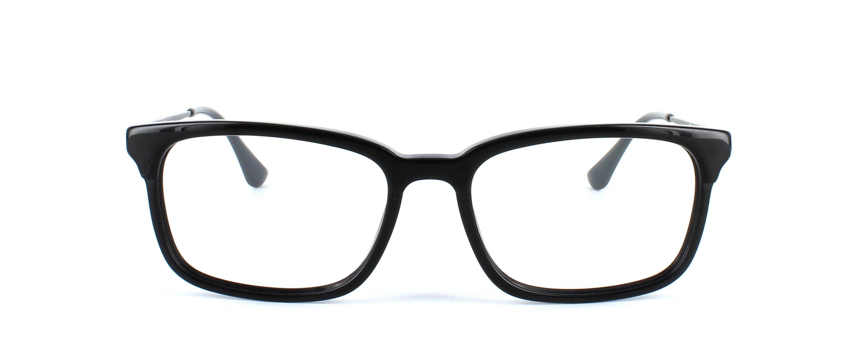 Ray Ban 53641 - Unisex shiny black acetate glasses frame - image view 2