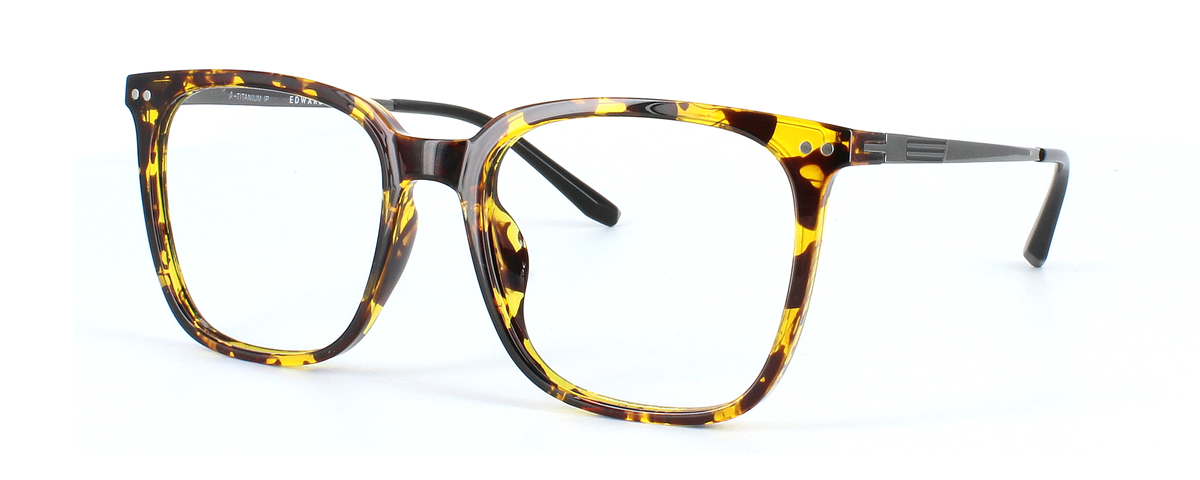 Edward Scotts ST6202 - Tortoise - Gent's acetate frame with square shaped lenses with silver titanium arms - image view 1