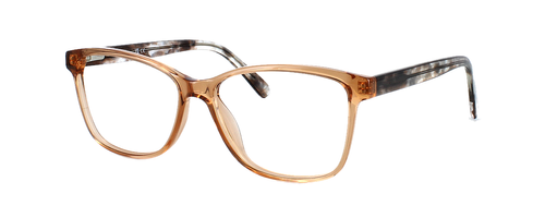 Eris - Ladies crystal brown plastic glasses with matching mottled arms and sprung hinge temples - image view 1