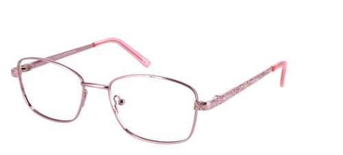 Macey - Matt Lilac women's rectangular metal full rim optical frames in lilac with sprung hinges - image view 1