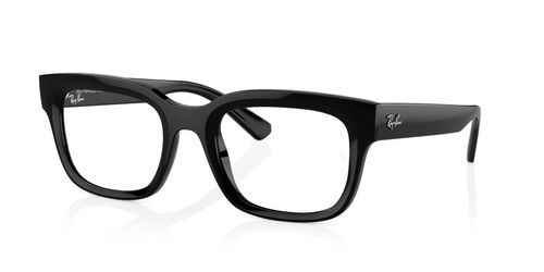 Ray Ban 7217 8260 unisex's rectangular acetate full rim optical frames in black with fixed hinges - image view 1