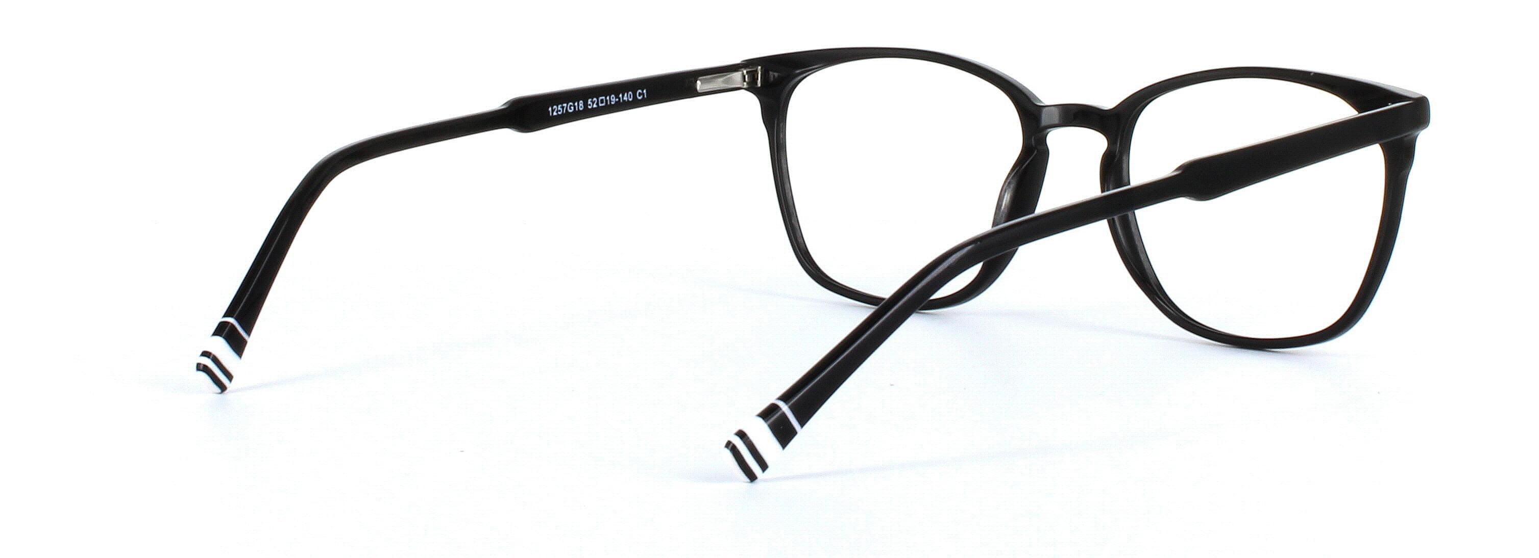 Ladies black acetate glasses - round - image 4