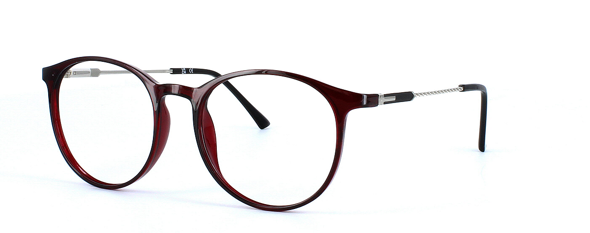8852 - Ladies acetate with silver & black arms - round lenses - image 1