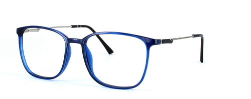Ceres - square shaped plastic unisex glasses here in blue - image 1